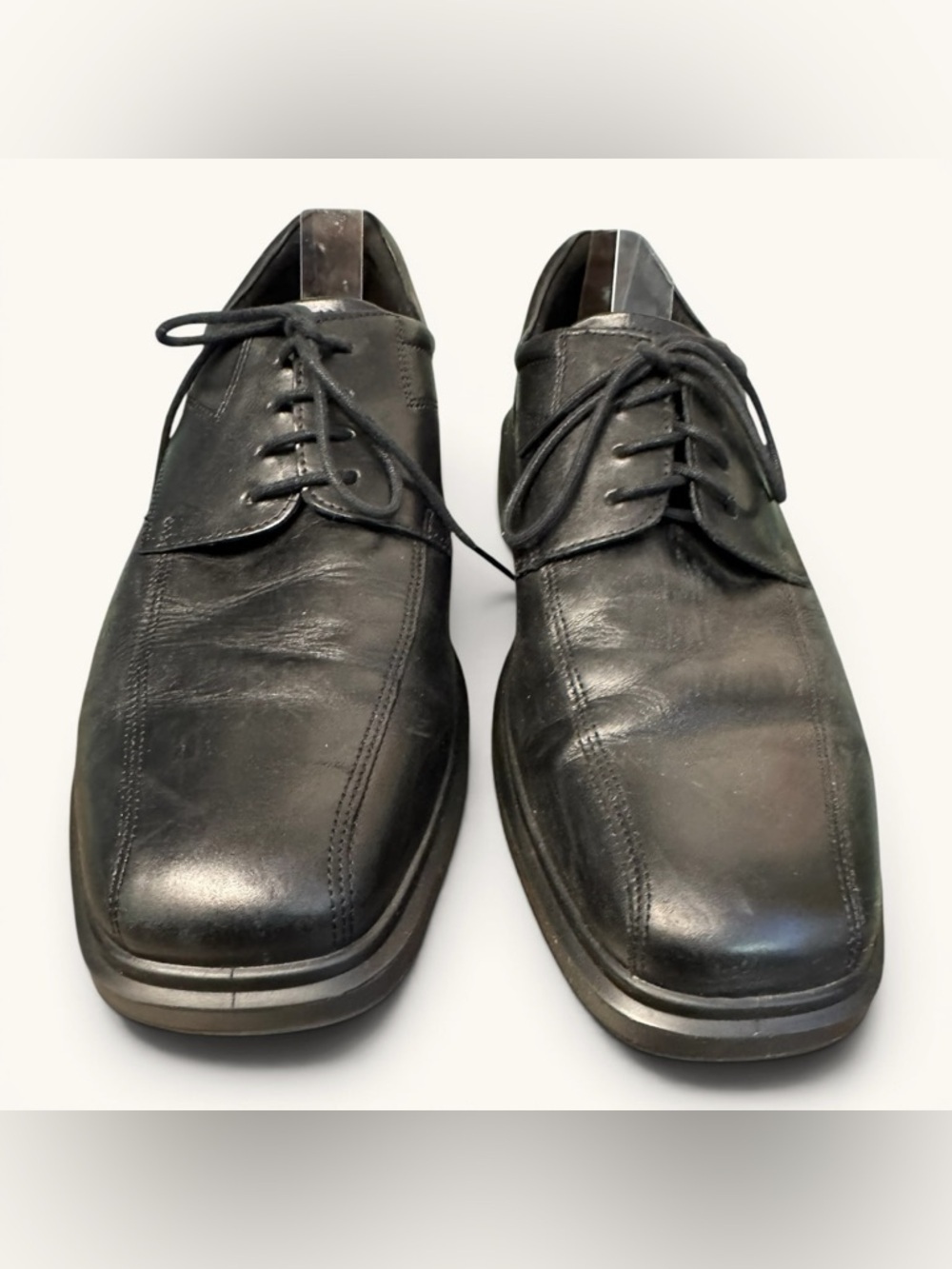 Ecco Helsinki 2.0 Bike Toe Derby Black Leather Size 46 / 12-12.5